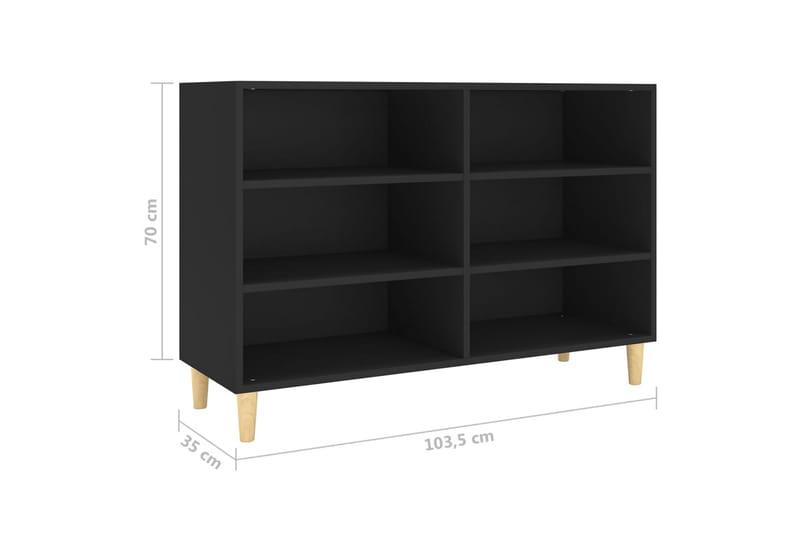 Skjenk svart 103,5x35x70 cm sponplate - Svart - Oppbevaring - Oppbevaringsmøbler - Sideboard & skjenk