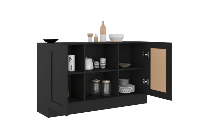 Skjenk svart 120x30,5x70 cm sponplate - Svart - Oppbevaring - Oppbevaringsmøbler - Sideboard & skjenk