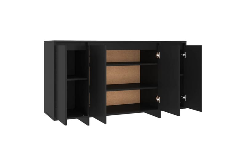 Skjenk svart 135x41x75 cm sponplate - Svart - Oppbevaring - Oppbevaringsmøbler - Sideboard & skjenk