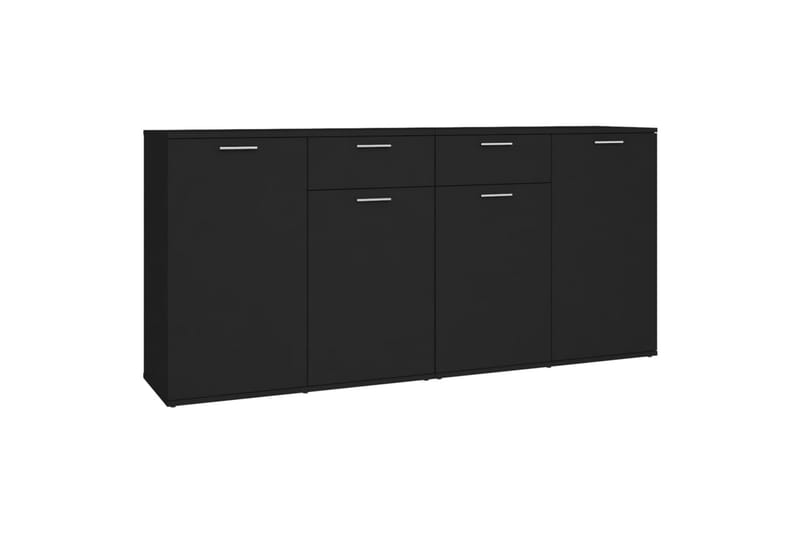 Skjenk svart 160x36x75 cm sponplate - Svart - Oppbevaring - Oppbevaringsmøbler - Sideboard & skjenk