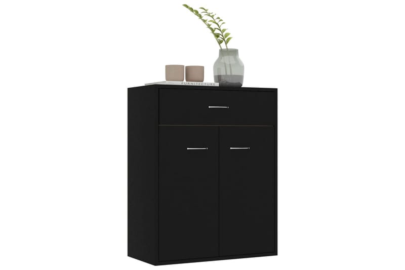 Skjenk svart 60x30x75 cm sponplate - Oppbevaring - Oppbevaringsmøbler - Sideboard & skjenk