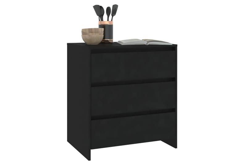 Skjenk svart 70x41x75 cm sponplate - Svart - Oppbevaring - Oppbevaringsmøbler - Sideboard & skjenk