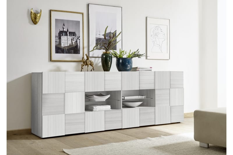 Skjenk Tabor 241x42 cm - Hvit - Oppbevaring - Oppbevaringsmøbler - Sideboard & skjenk