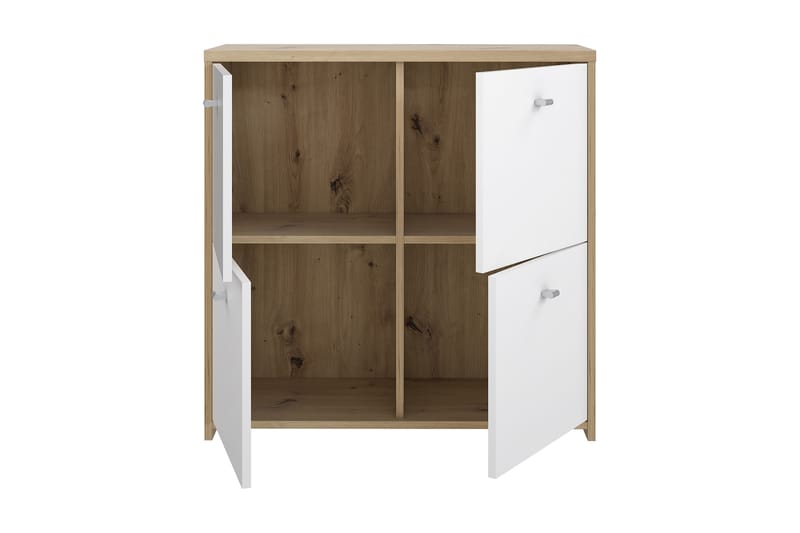 Skjenk Toledor 4 Skap 74x77 cm - Brun / Hvit - Oppbevaring - Oppbevaringsmøbler - Sideboard & skjenk