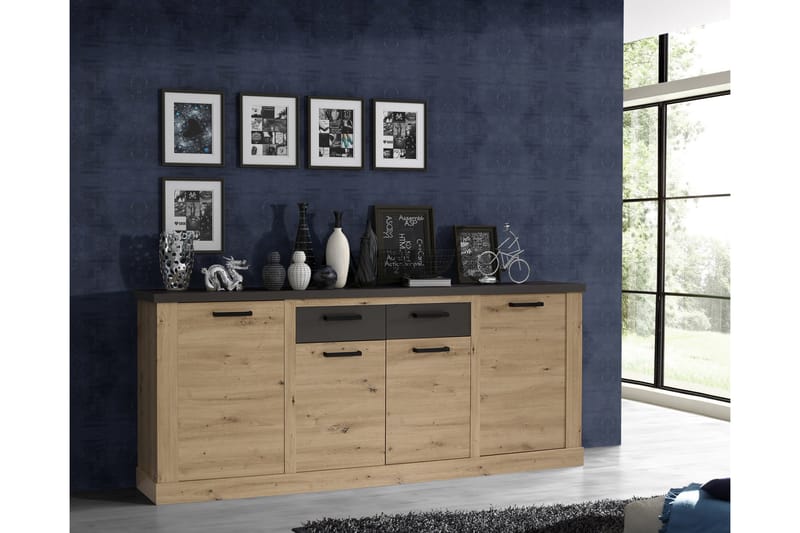 Skjenk Tournel 90x213 cm - Brun / Grå - Oppbevaring - Oppbevaringsmøbler - Sideboard & skjenk