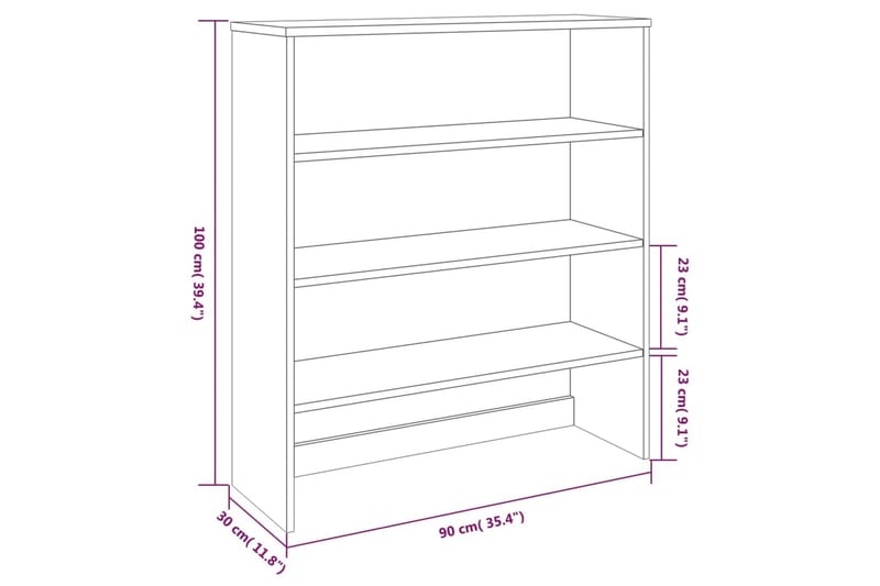 Skjenketopp honningbrun 90x30x100 cm heltre furu - Brun - Oppbevaring - Oppbevaringsmøbler - Sideboard & skjenk