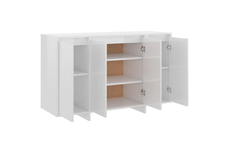 Skjenk høyglans hvit 120x41x75 cm sponplate - Hvit - Oppbevaring - Oppbevaringsmøbler - Sideboard & skjenk