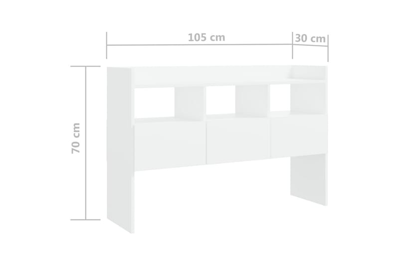 Skjenk hvit 105x30x70 cm sponplate - Hvit - Oppbevaring - Oppbevaringsmøbler - Sideboard & skjenk