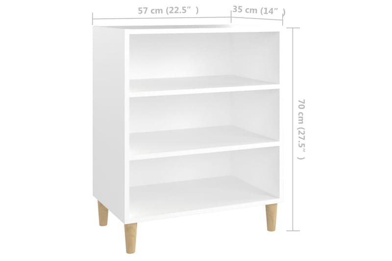 Skjenk hvit 57x35x70 cm sponplate - Hvit - Oppbevaring - Oppbevaringsmøbler - Sideboard & skjenk