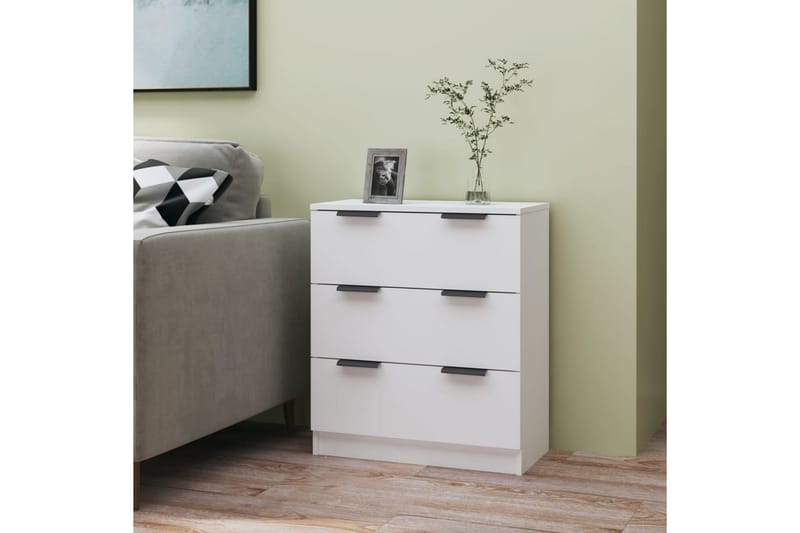 Skjenk hvit 60x30x70 cm konstruert tre - Hvit - Oppbevaring - Oppbevaringsmøbler - Sideboard & skjenk