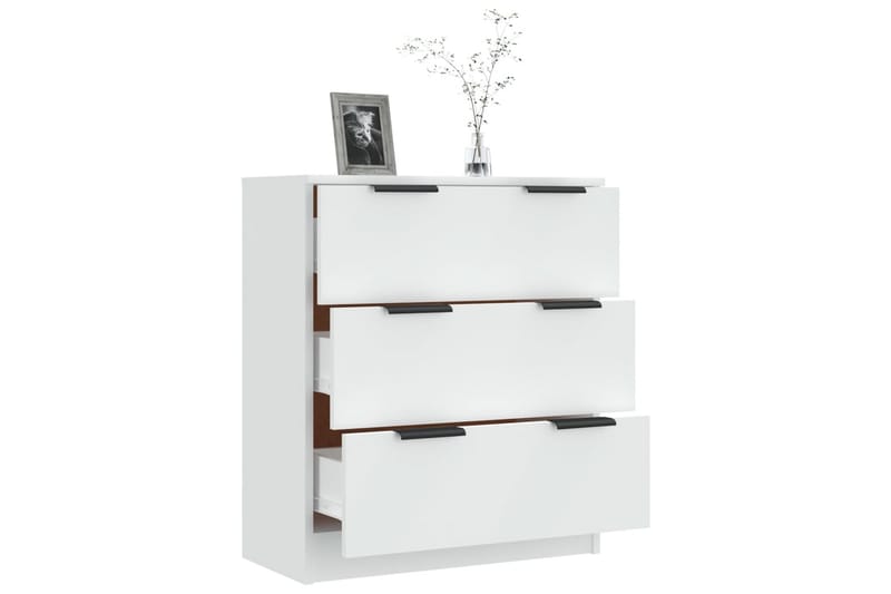 Skjenk hvit 60x30x70 cm konstruert tre - Hvit - Oppbevaring - Oppbevaringsmøbler - Sideboard & skjenk