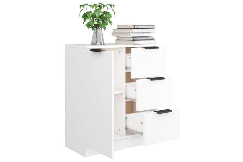 Skjenk hvit 60x30x70 cm konstruert tre - Hvit - Oppbevaring - Oppbevaringsmøbler - Sideboard & skjenk