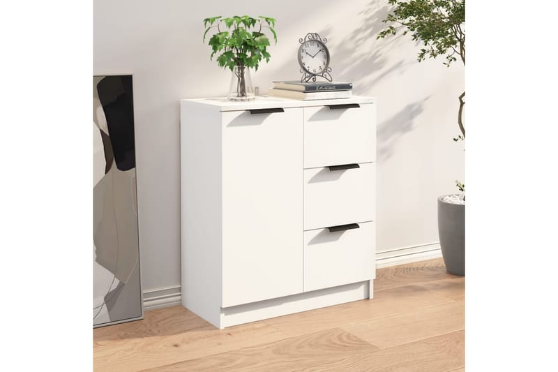 Skjenk hvit 60x30x70 cm konstruert tre - Hvit - Oppbevaring - Oppbevaringsmøbler - Sideboard & skjenk