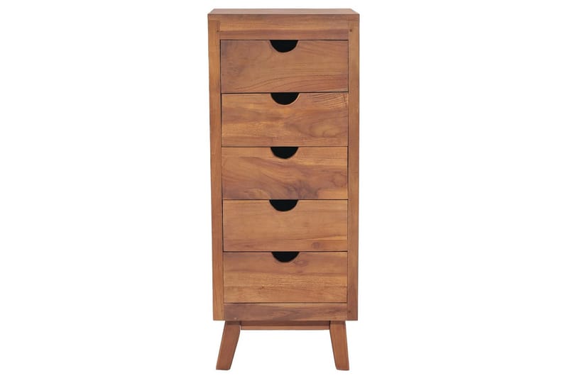 Skjenk med 5 skuffer 40x30x100 cm heltre teak - Brun - Oppbevaring - Oppbevaringsmøbler - Sideboard & skjenk