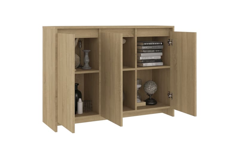 Skjenk sonoma eik 102x33x75 cm sponplate - Beige - Oppbevaring - Oppbevaringsmøbler - Sideboard & skjenk