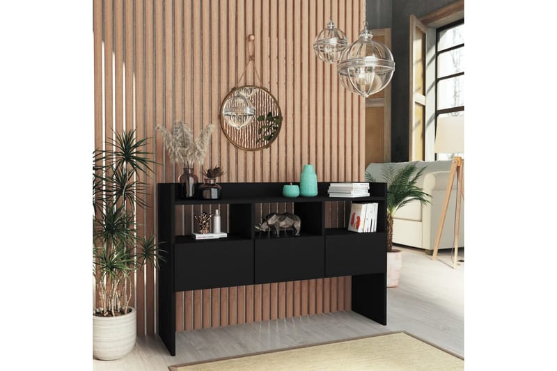 Skjenk svart 105x30x70 cm sponplate - Svart - Oppbevaring - Oppbevaringsmøbler - Sideboard & skjenk