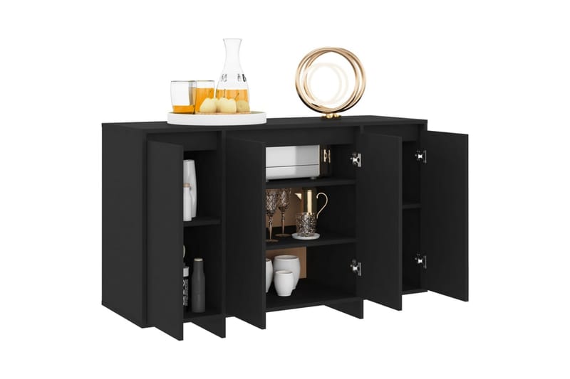 Skjenk svart 120x41x75 cm sponplate - Svart - Oppbevaring - Oppbevaringsmøbler - Sideboard & skjenk