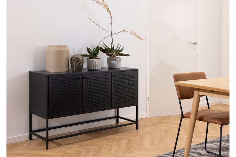 Skjenk Wiester 125 cm - Sort - Sideboard & skjenk