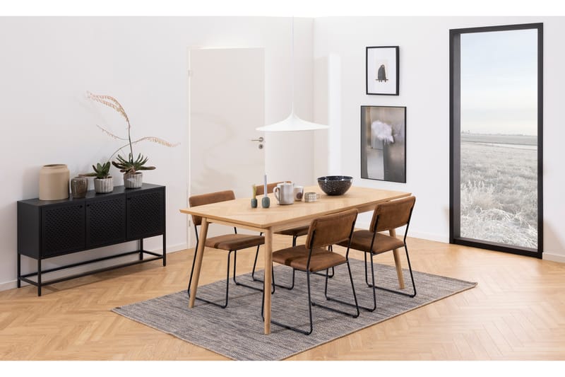 Skjenk Wiester 125 cm - Sort - Sideboard & skjenk