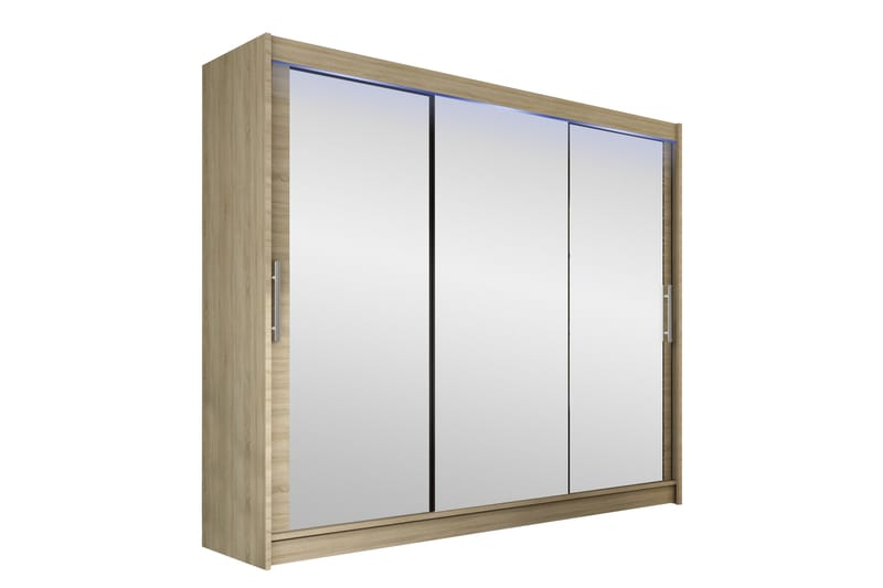 Sia Garderobe med Speil 250x215 cm - Beige - Oppbevaring - Garderober & garderobesystem