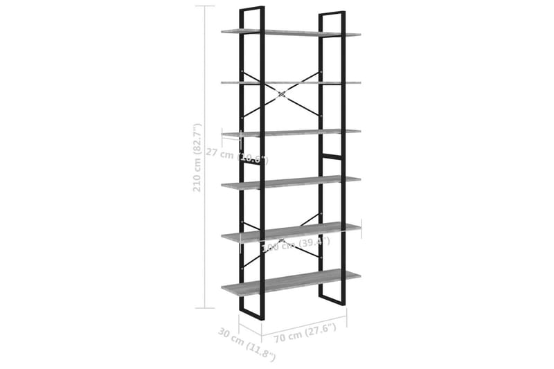 beBasic Høyskap grå sonoma 100x30x210 cm konstruert tre - GrÃ¥ - Oppbevaring - Skap - Oppbevaringsskap