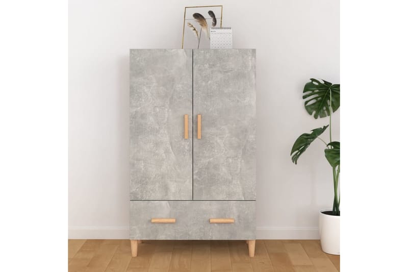 beBasic Highboard betonggrå 70x31x115 cm konstruert tre - GrÃ¥ - Oppbevaring - Skap - Oppbevaringsskap