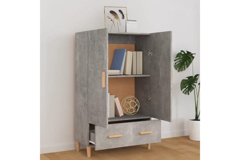 beBasic Highboard betonggrå 70x31x115 cm konstruert tre - GrÃ¥ - Oppbevaring - Skap - Oppbevaringsskap