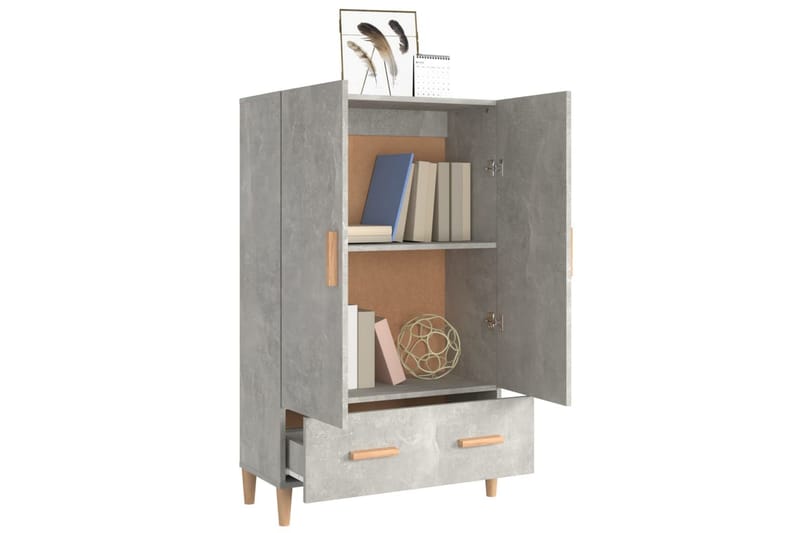 beBasic Highboard betonggrå 70x31x115 cm konstruert tre - GrÃ¥ - Oppbevaring - Skap - Oppbevaringsskap