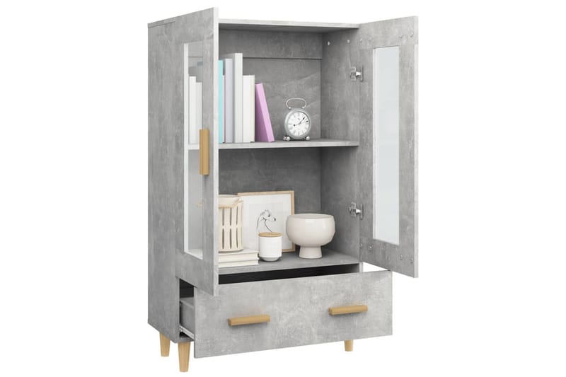 beBasic Highboard betonggrå 70x31x115 cm konstruert tre - GrÃ¥ - Oppbevaring - Skap - Oppbevaringsskap