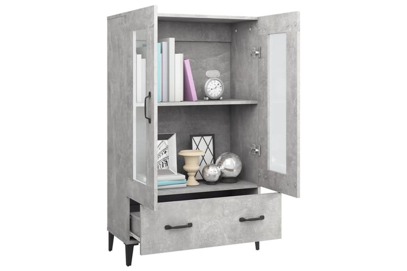 beBasic Highboard betonggrå 70x31x115 cm konstruert tre - GrÃ¥ - Oppbevaring - Skap - Oppbevaringsskap