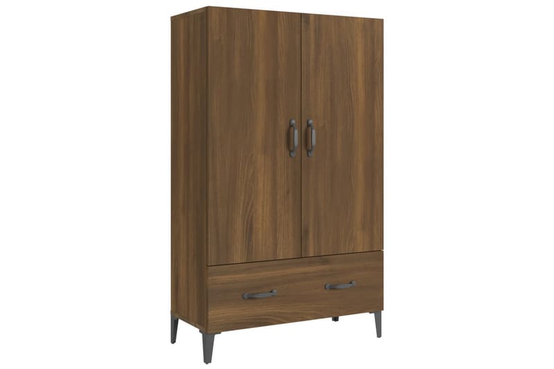 beBasic Highboard brun eik 70x31x115 cm konstruert tre - Brun - Oppbevaring - Skap - Oppbevaringsskap