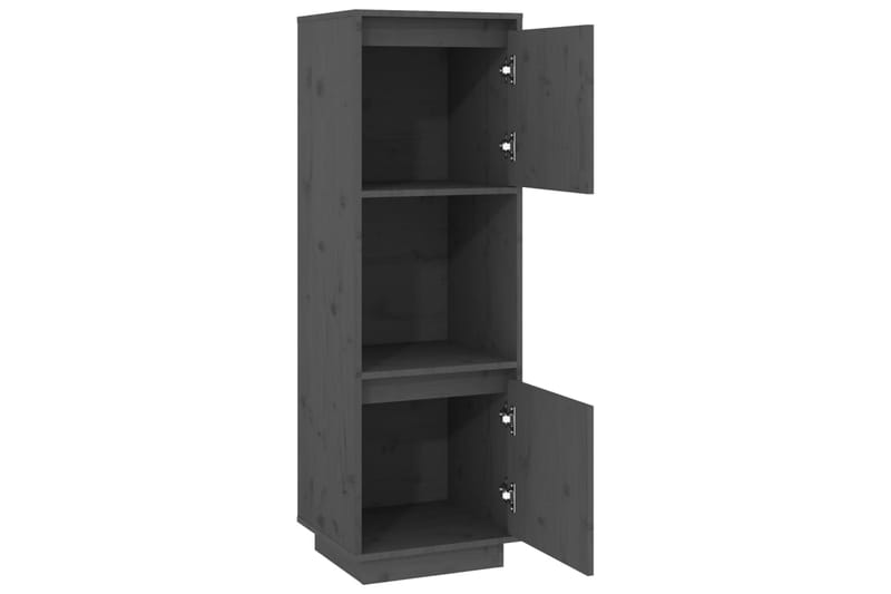 beBasic Highboard grå 38x35x117 cm heltre furu - GrÃ¥ - Oppbevaring - Skap - Oppbevaringsskap