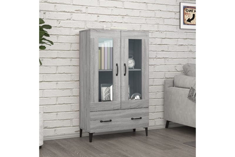 beBasic Highboard grå sonoma 70x31x115 cm konstruert tre - GrÃ¥ - Oppbevaring - Skap - Oppbevaringsskap