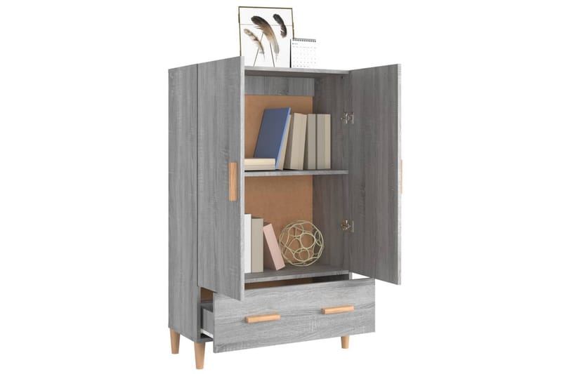 beBasic Highboard grå sonoma 70x31x115 cm konstruert tre - GrÃ¥ - Oppbevaring - Skap - Oppbevaringsskap