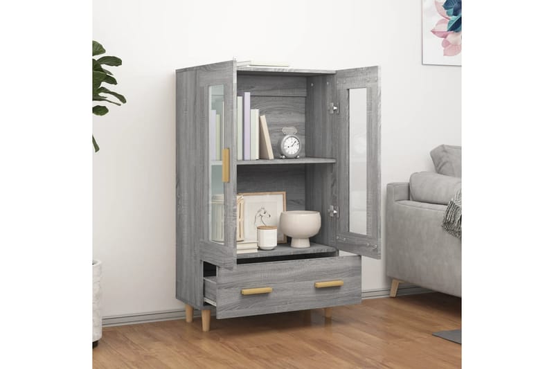 beBasic Highboard grå sonoma 70x31x115 cm konstruert tre - GrÃ¥ - Oppbevaring - Skap - Oppbevaringsskap