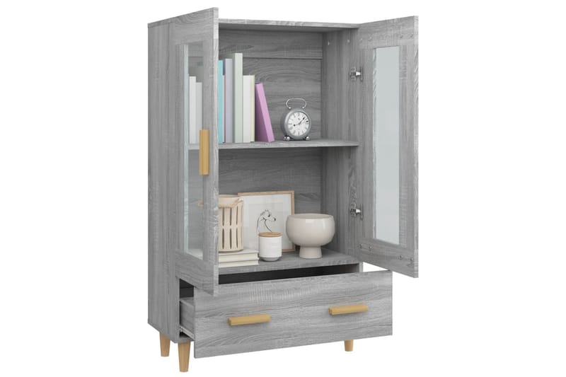 beBasic Highboard grå sonoma 70x31x115 cm konstruert tre - GrÃ¥ - Oppbevaring - Skap - Oppbevaringsskap