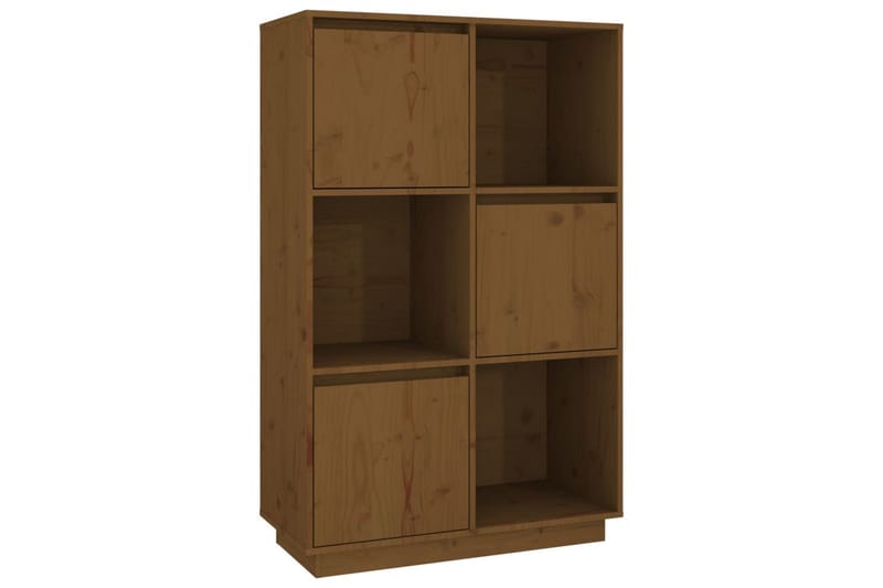 beBasic Highboard honningbrun 74x35x117 cm heltre furu - Brun - Oppbevaring - Skap - Oppbevaringsskap