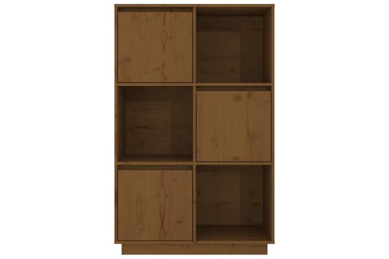 beBasic Highboard honningbrun 74x35x117 cm heltre furu - Brun - Oppbevaring - Skap - Oppbevaringsskap