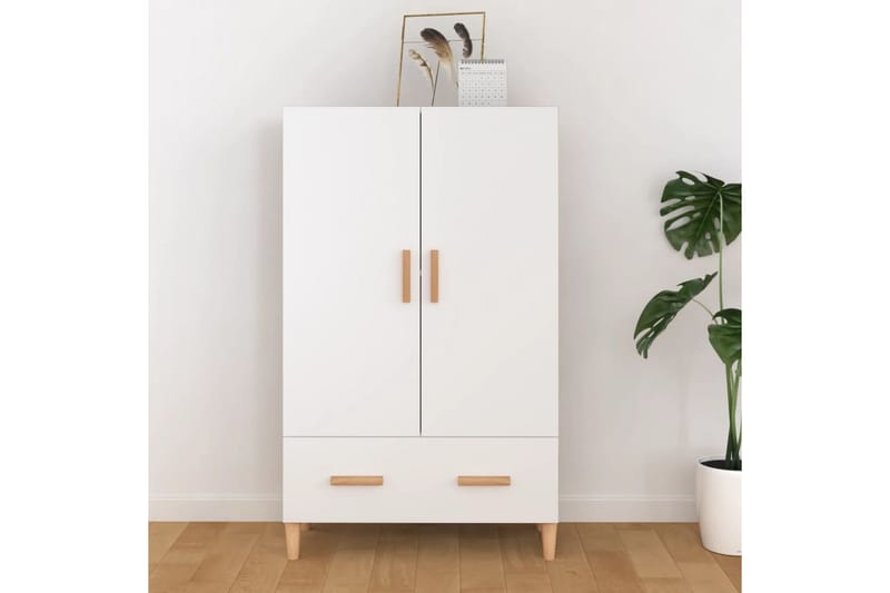 beBasic Highboard hvit 70x31x115 cm konstruert tre - Hvit - Oppbevaring - Skap - Oppbevaringsskap