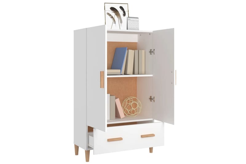 beBasic Highboard hvit 70x31x115 cm konstruert tre - Hvit - Oppbevaring - Skap - Oppbevaringsskap