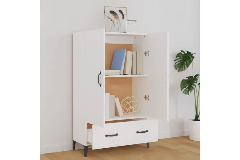 beBasic Highboard hvit 70x31x115 cm konstruert tre - Hvit - Oppbevaring - Skap - Oppbevaringsskap