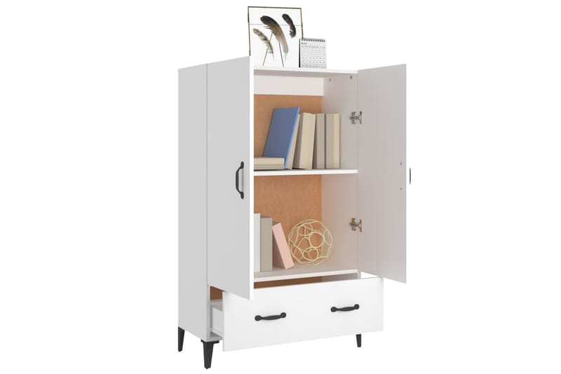 beBasic Highboard hvit 70x31x115 cm konstruert tre - Hvit - Oppbevaring - Skap - Oppbevaringsskap