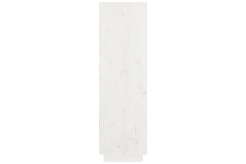 beBasic Highboard hvit 74x35x117 cm heltre furu - Hvit - Vitrineskap
