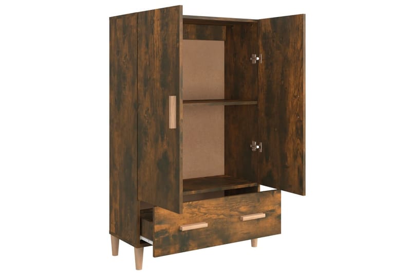 beBasic Highboard røkt eik 70x31x115 cm konstruert tre - Brun - Oppbevaring - Skap - Oppbevaringsskap