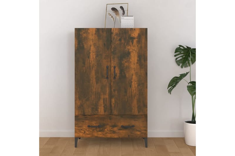 beBasic Highboard røkt eik 70x31x115 cm konstruert tre - Brun - Oppbevaring - Skap - Oppbevaringsskap