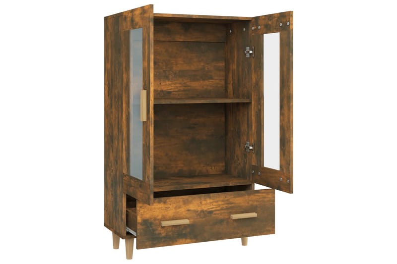 beBasic Highboard røkt eik 70x31x115 cm konstruert tre - Brun - Oppbevaring - Skap - Oppbevaringsskap