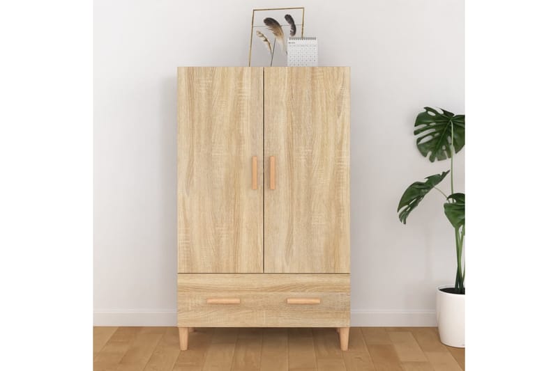 beBasic Highboard sonoma eik 70x31x115 cm konstruert tre - Brun - Oppbevaring - Skap - Oppbevaringsskap