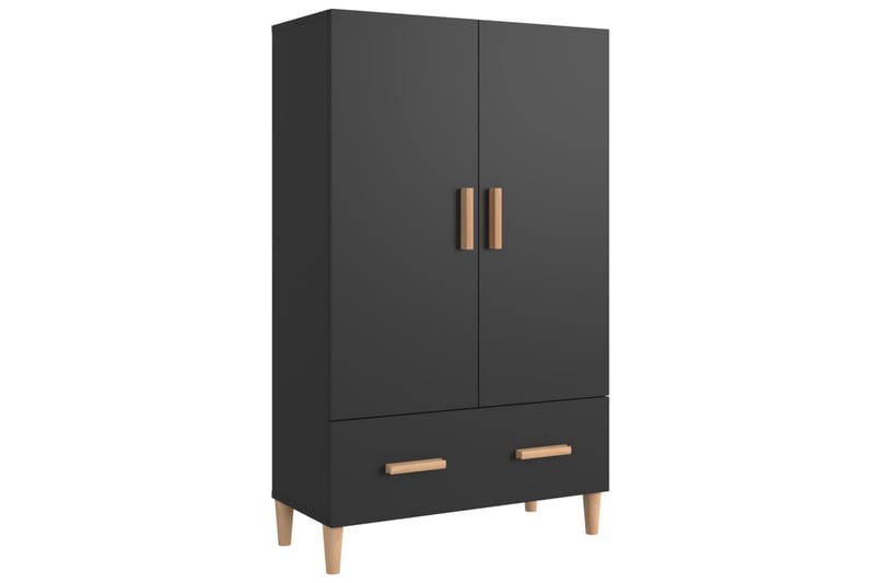 beBasic Highboard svart 70x31x115 cm konstruert tre - Svart - Oppbevaring - Skap - Oppbevaringsskap