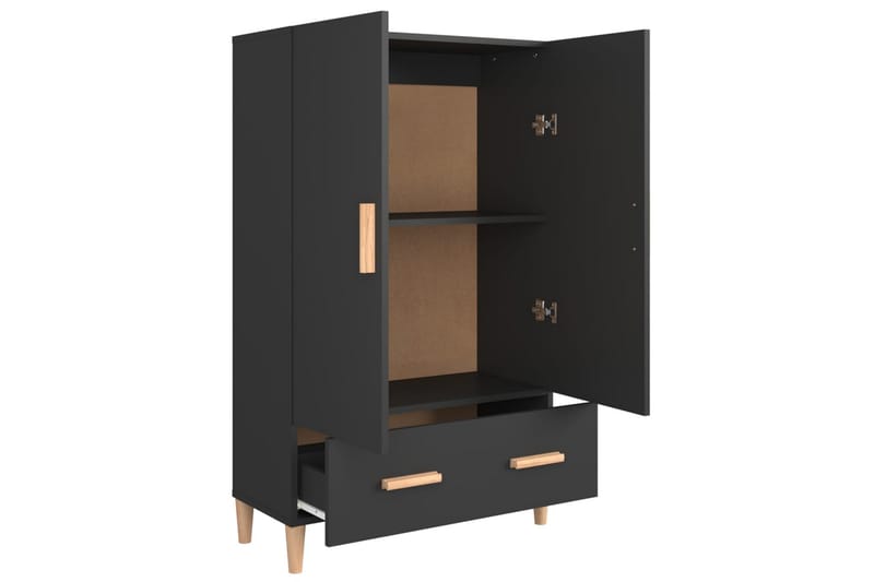 beBasic Highboard svart 70x31x115 cm konstruert tre - Svart - Oppbevaring - Skap - Oppbevaringsskap