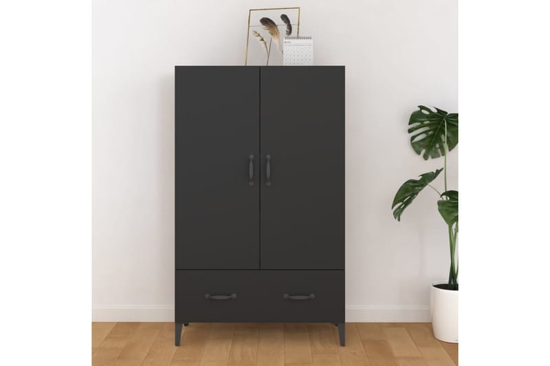 beBasic Highboard svart 70x31x115 cm konstruert tre - Svart - Oppbevaring - Skap - Oppbevaringsskap